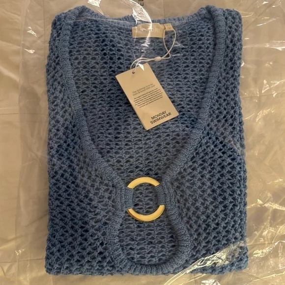 Monday Swimwear MONTEGO MINI DRESS - AZURE PETIT CROCHET — NWT, Size Small! - Picture 4 of 4